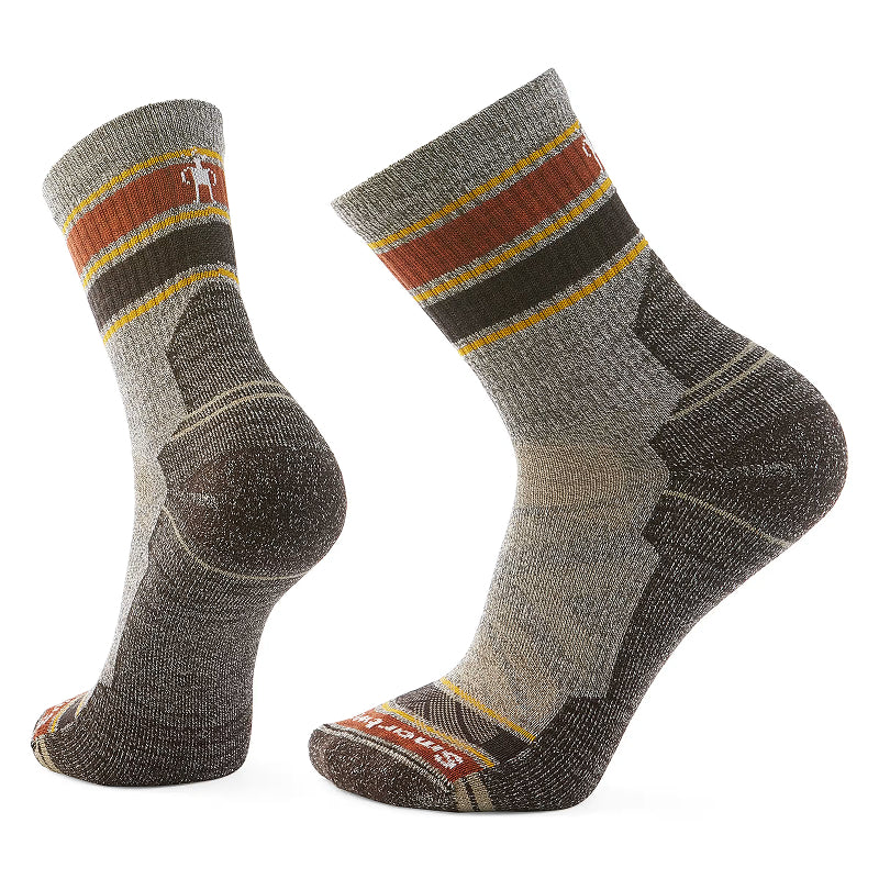 SmartWool Chaussettes mi-mollet rayées Hike Light Cushion pour hommes 