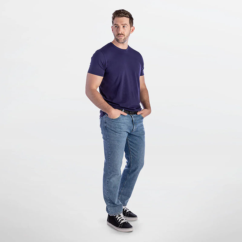 T-shirt col rond extensible en modal/coton Stanfield