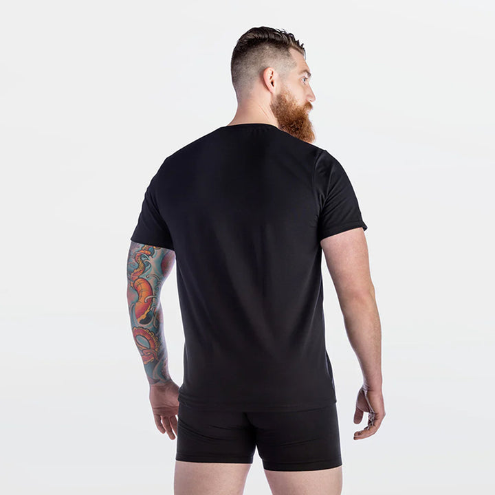 T-shirt col rond extensible en modal/coton Stanfield