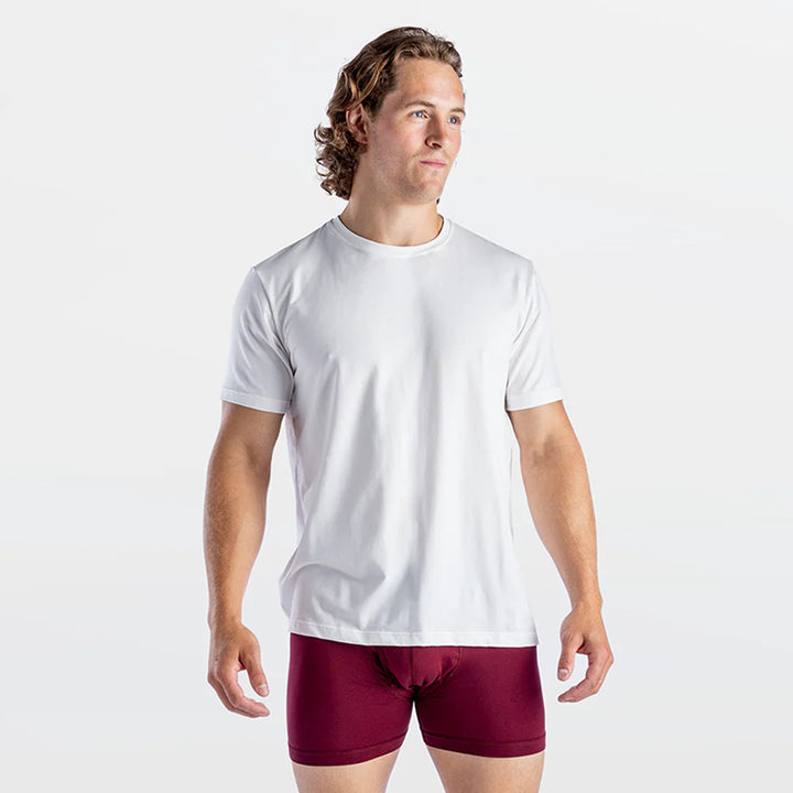 T-shirt col rond extensible en modal/coton Stanfield