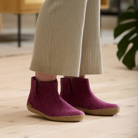 Botte Glerups - Cuir - Canneberge