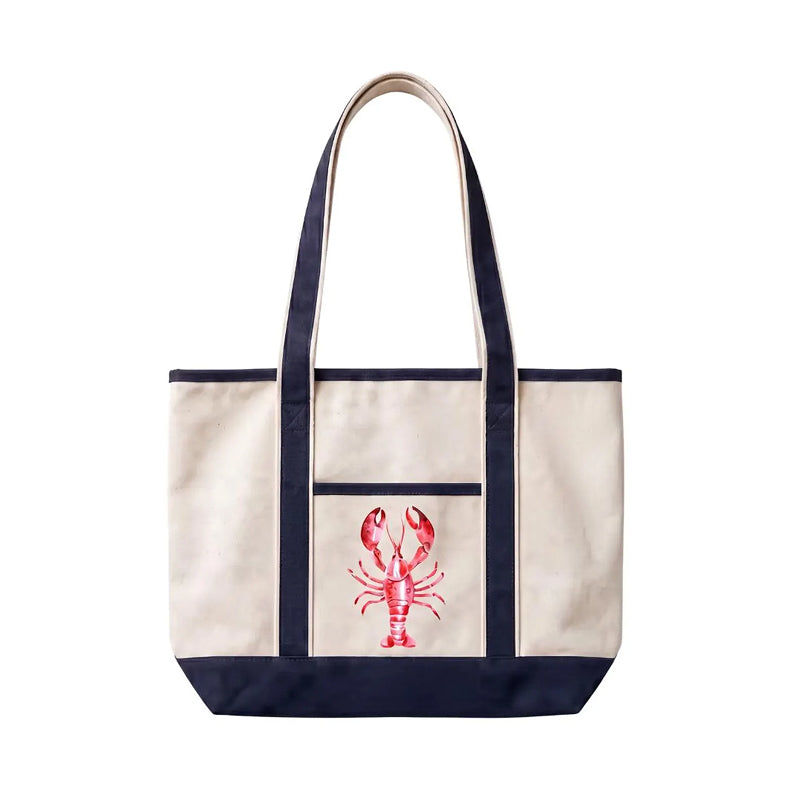 Coastal Lobster Canvas Tote Bag