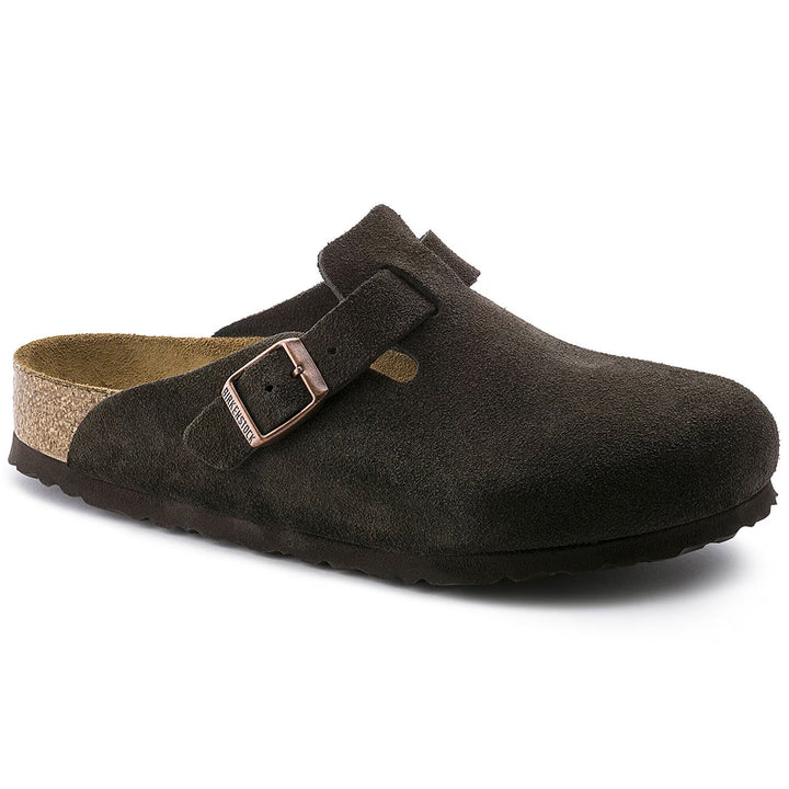 Birkenstock Boston Soft Footbed Daim Moka - Regular