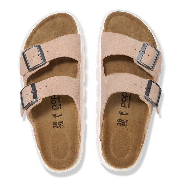 Birkenstock Papillio Arizona Chunky Warm Sand Suede - Étroit