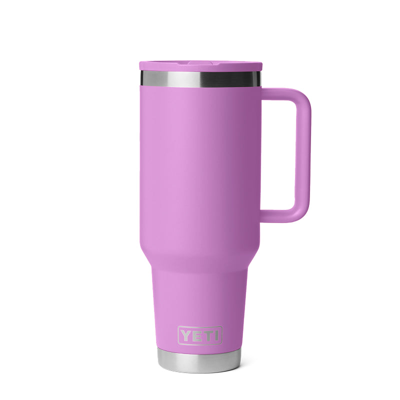 Mug de voyage Yeti Rambler de 40 oz avec couvercle à paille de couleur assortie