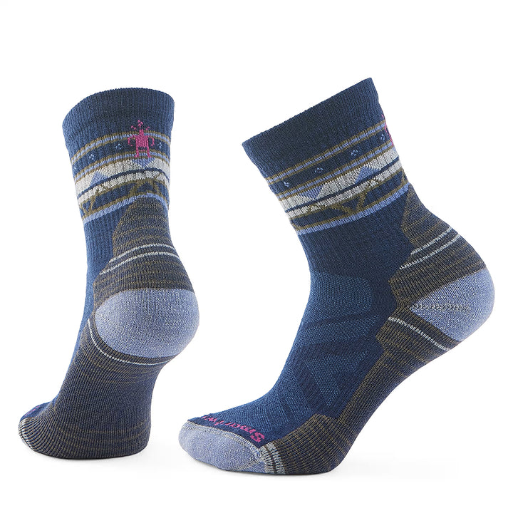 SmartWool Chaussettes Hike Light Cushion Zig Zag Graphic Mid Crew pour femmes 