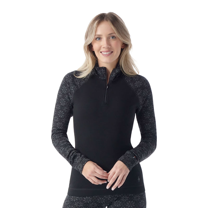 Haut technique 1/4 zippé Smartwool Classic Thermal Merino pour femme, en boîte