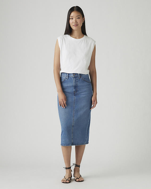 Jupe fendue taille haute Levi's