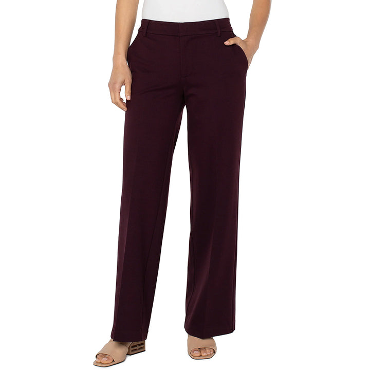 Pantalon large Kelsey de Liverpool - Prune foncée