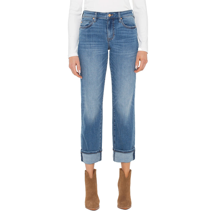Pantalon en jean retroussé Liverpool Marley Girlfriend - Campus