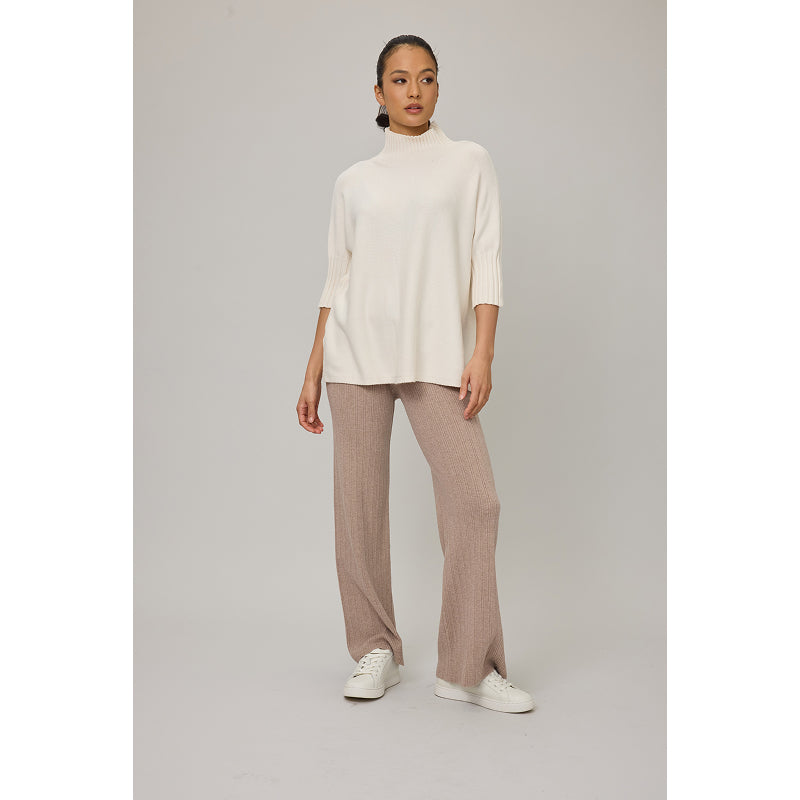 Pantalon en maille côtelée Pistache Leisure