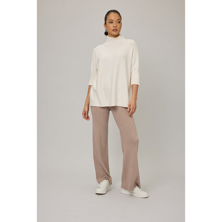 Pantalon en maille côtelée Pistache Leisure
