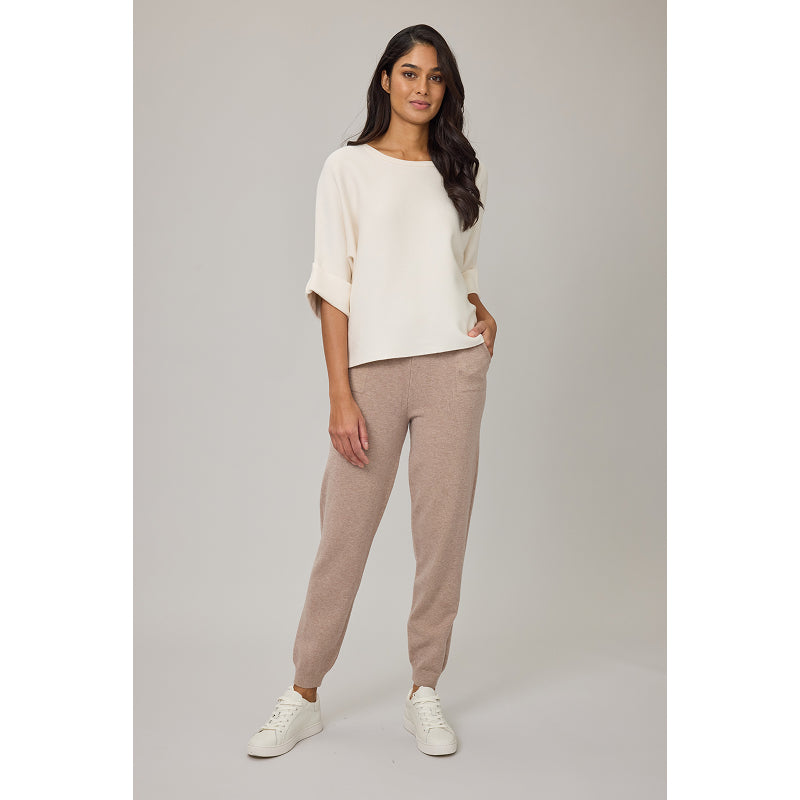 Pull en maille Pistache avec manches retroussées