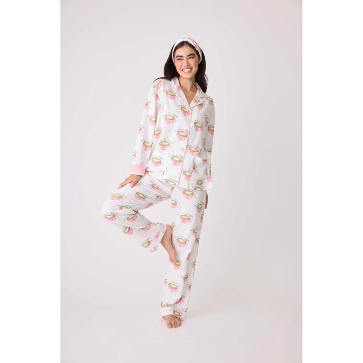 PJ Salvage Love 'U' So Matcha Cozy Flannel PJ Set