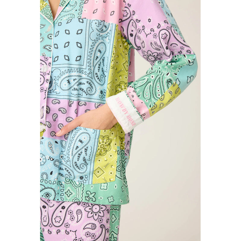 PJ Salvage Pyjama en flanelle imprimé cachemire Howdy Honey