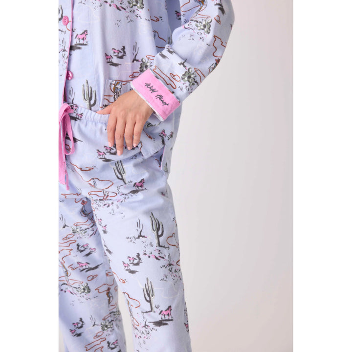 PJ Salvage Wild Heart Western Cozy Flannel PJ Set