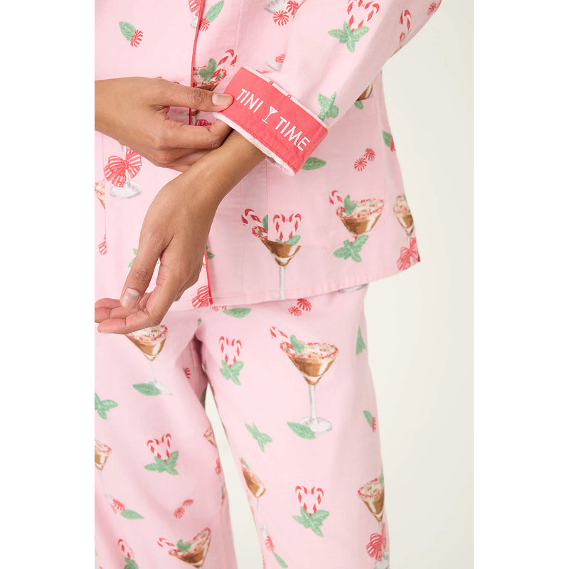Ensemble de pyjama 3 pièces en flanelle à imprimé boisson Tini Time PJ Salvage