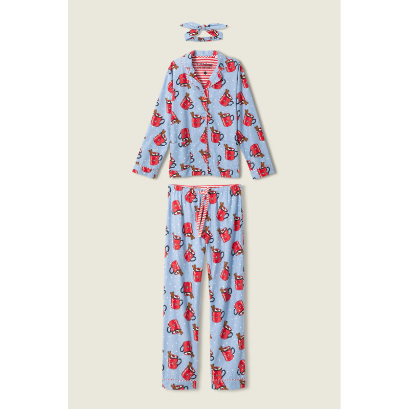 PJ Salvage Hug In A Mug Flannel PJ Set