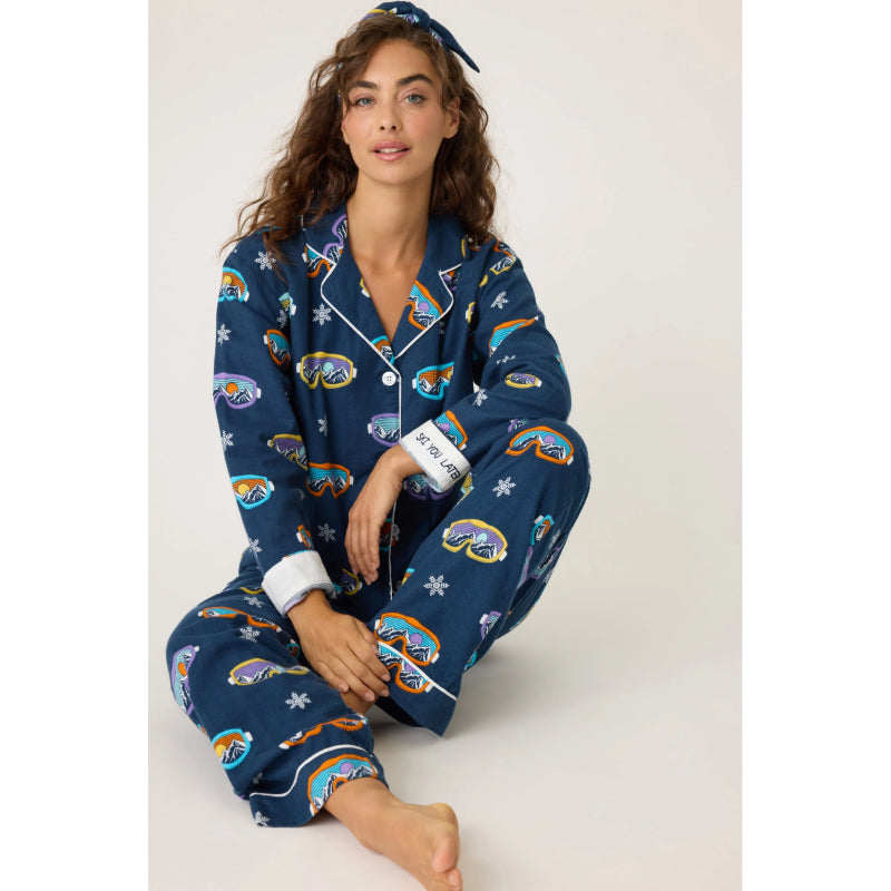 PJ Salvage Ski You Later Flannel PJ Set