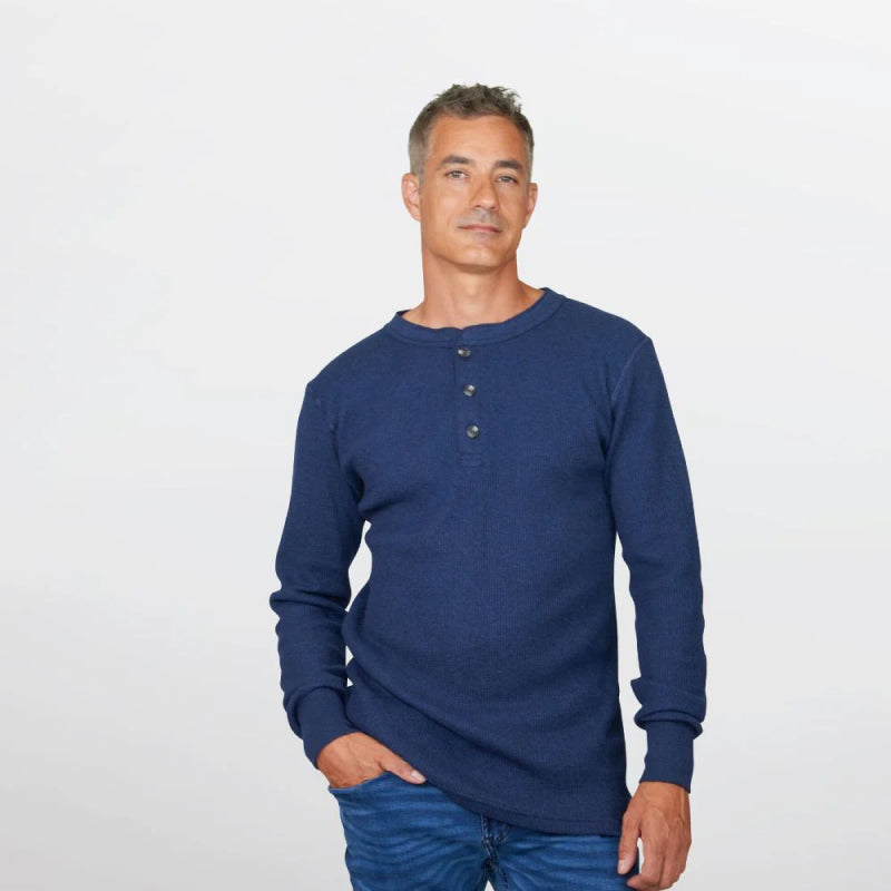 Stanfield's Men's Mock Twist Waffle Henley