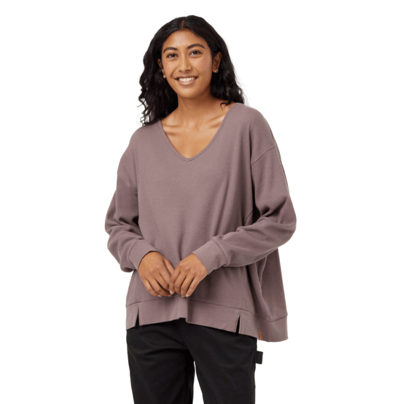 Tentree Women's TreeWaffle Deep V-Neck Longsleeve