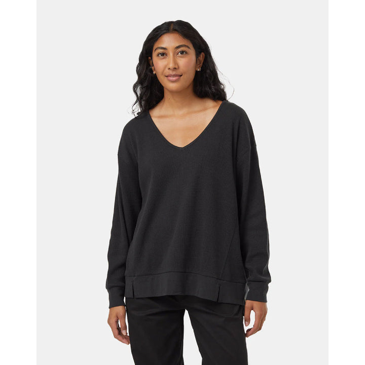 Tentree Women's TreeWaffle Deep V-Neck Longsleeve