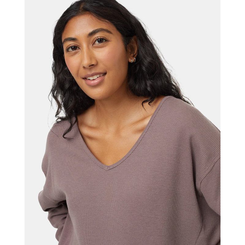 Tentree Women's TreeWaffle Deep V-Neck Longsleeve