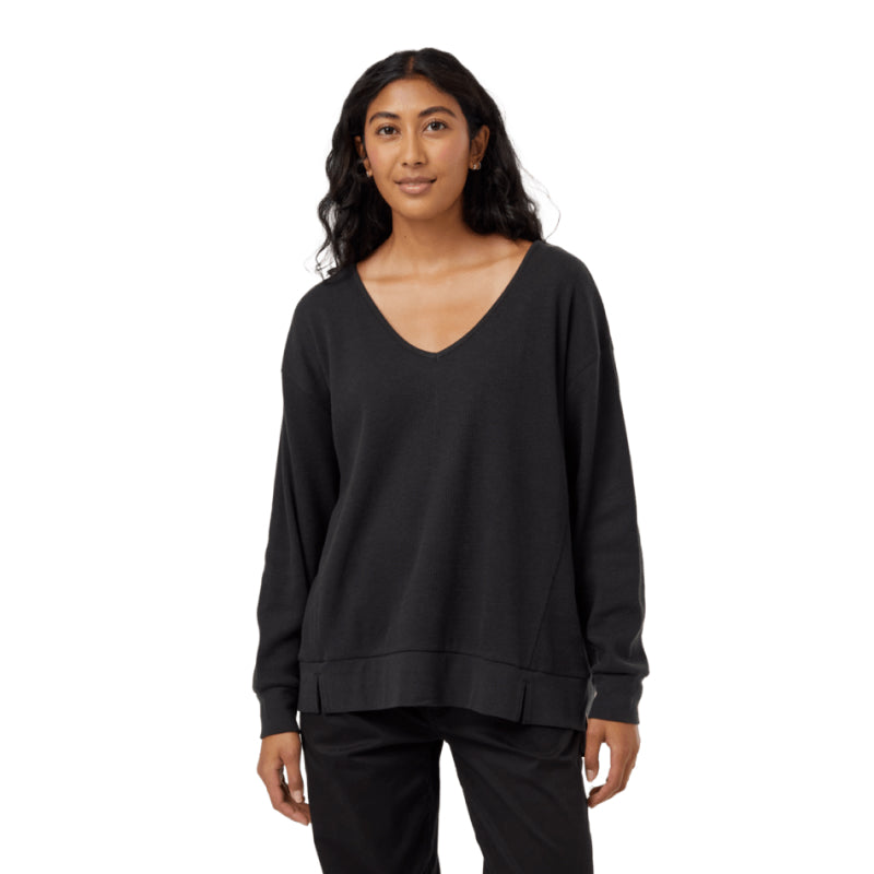 Tentree Women's TreeWaffle Deep V-Neck Longsleeve