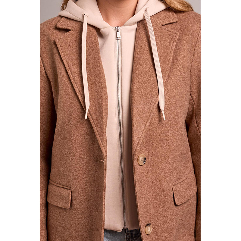 Trench-coat tribal avec capuche façon sweat