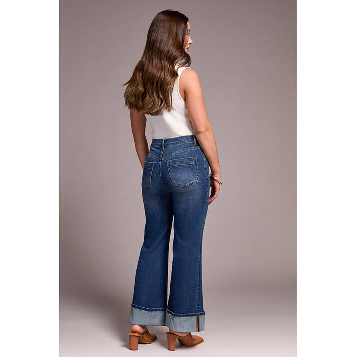 Tribal Brooke Jeans Palazzo avec Revers