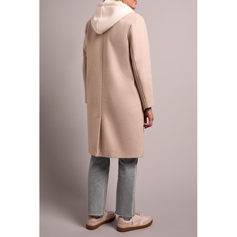 Trench-coat tribal avec capuche façon sweat