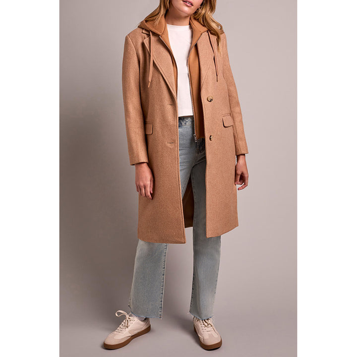 Trench-coat tribal avec capuche façon sweat