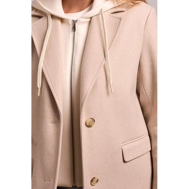 Trench-coat tribal avec capuche façon sweat