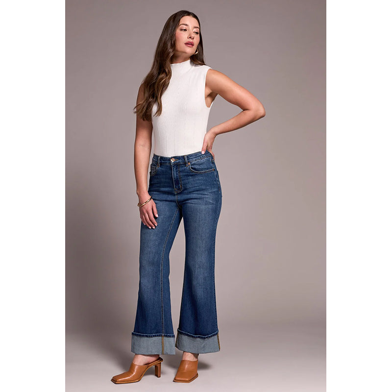 Tribal Brooke Jeans Palazzo avec Revers