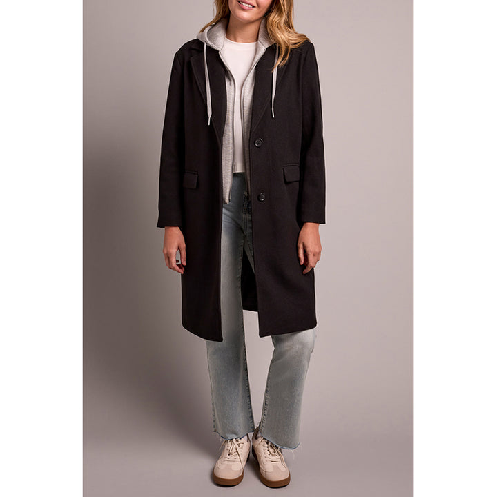 Trench-coat tribal avec capuche façon sweat
