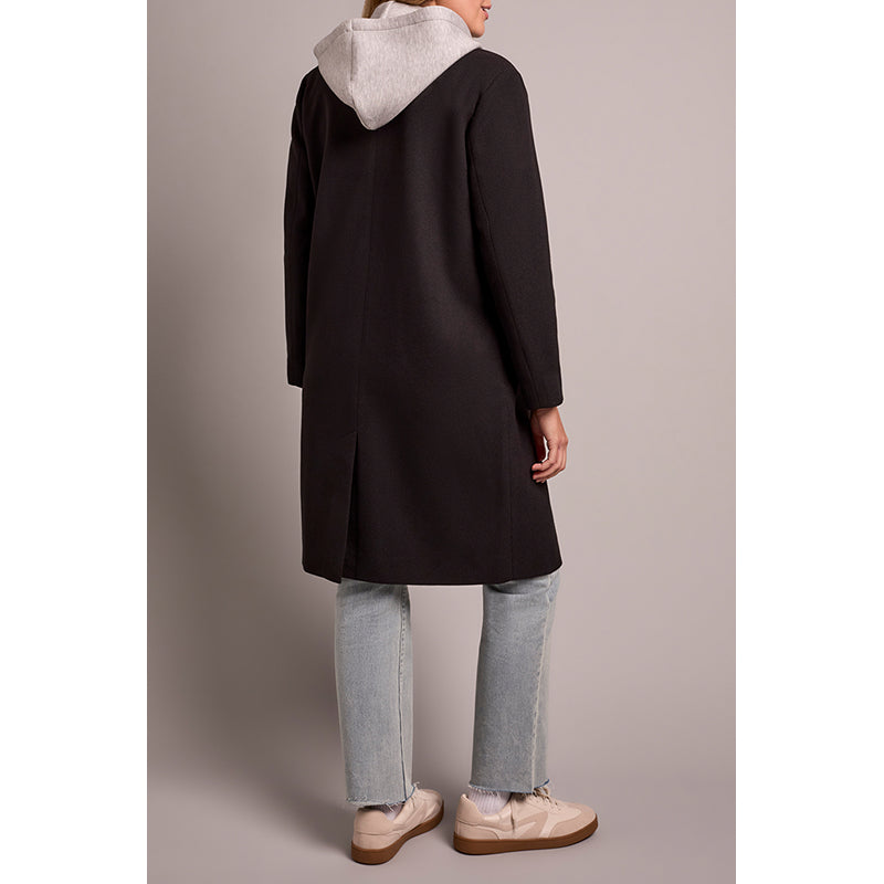 Trench-coat tribal avec capuche façon sweat