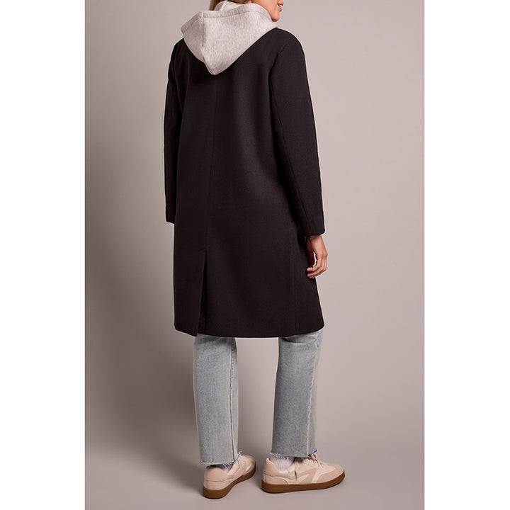 Trench-coat tribal avec capuche façon sweat