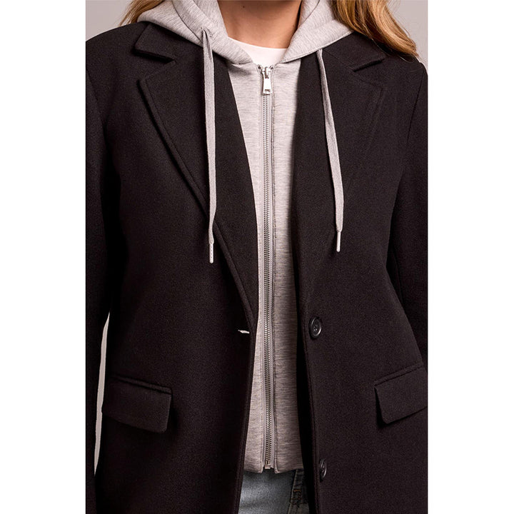 Trench-coat tribal avec capuche façon sweat