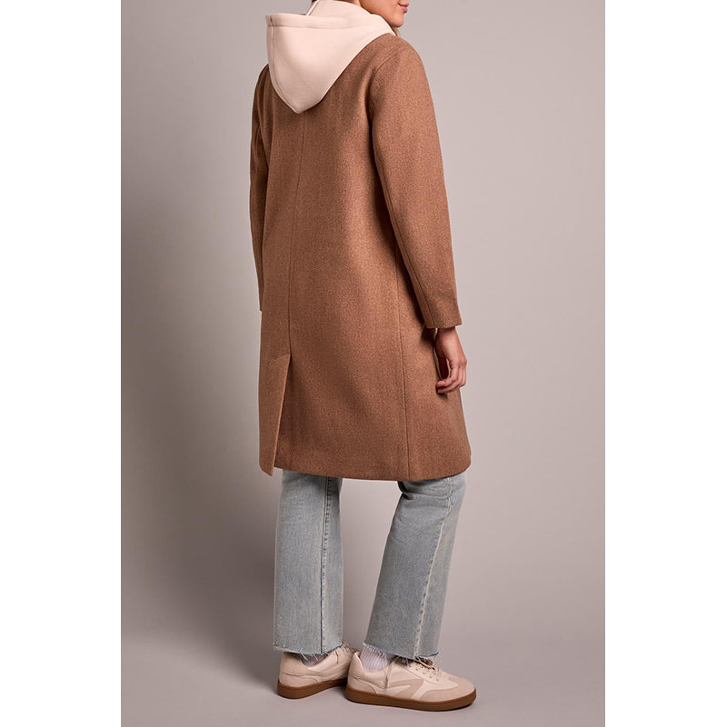 Trench-coat tribal avec capuche façon sweat