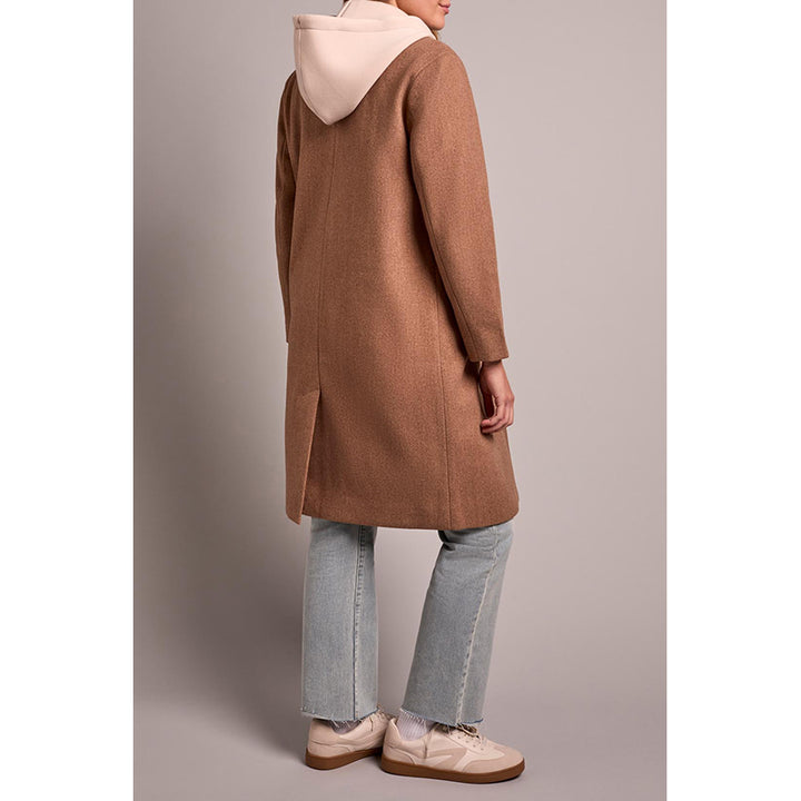 Trench-coat tribal avec capuche façon sweat