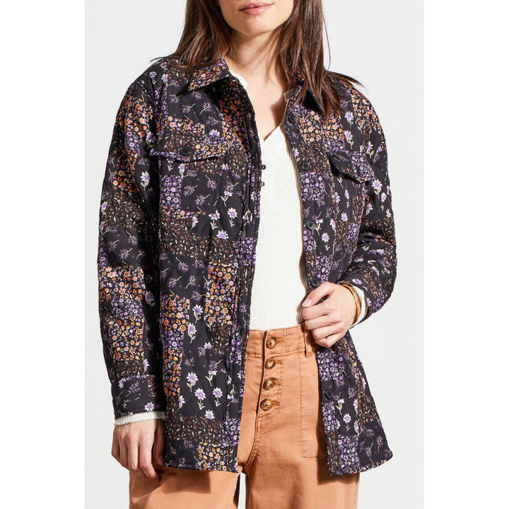 Tribal Print Quilted Shacket