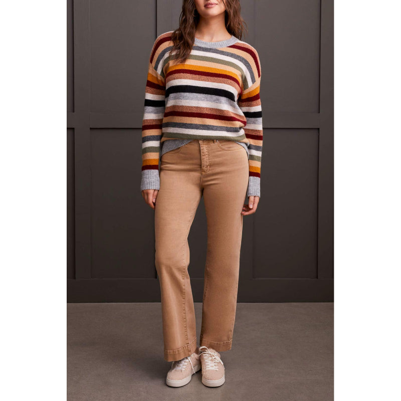 Tribal Stripe Crew Neck Sweater