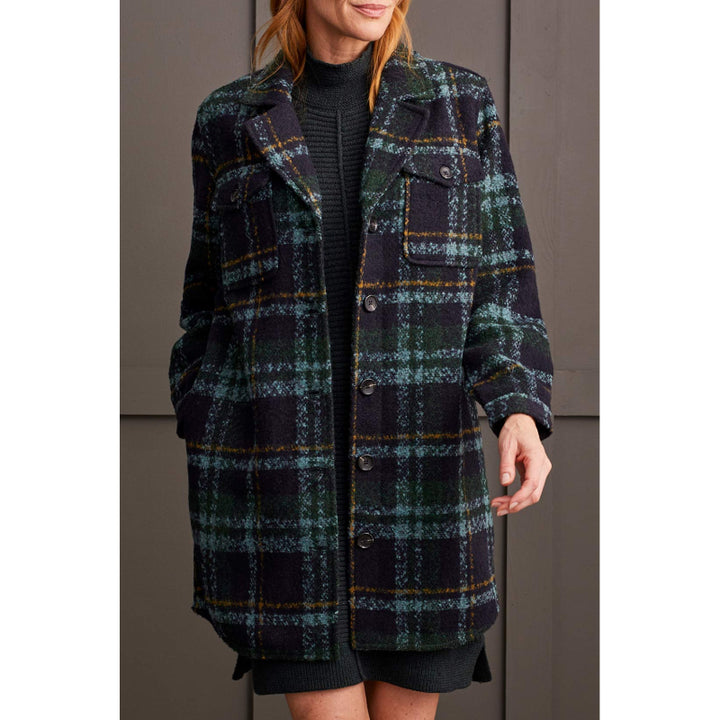 Tribal Long Plaid Shacket