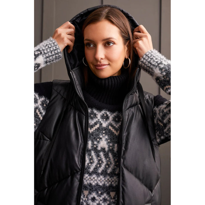 Gilet matelassé long sans manches tribal