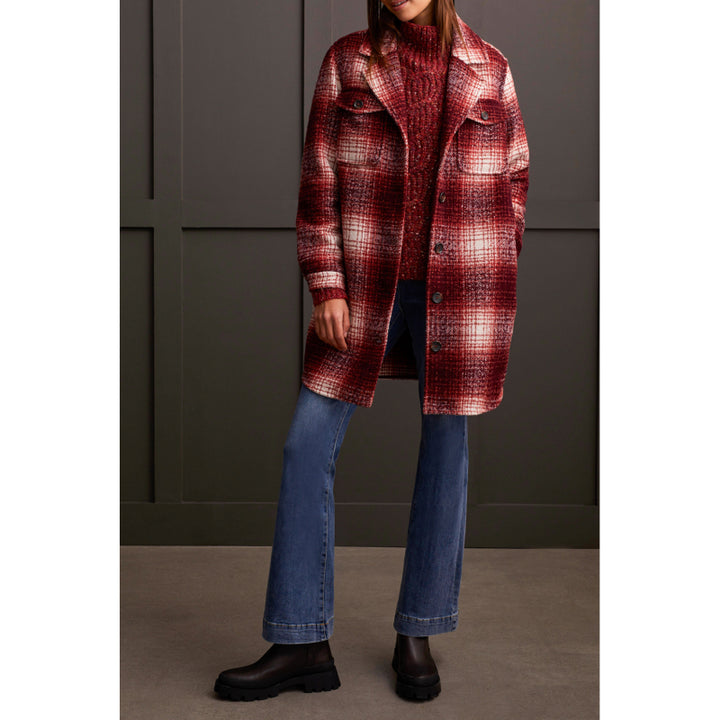 Tribal Long Plaid Shacket