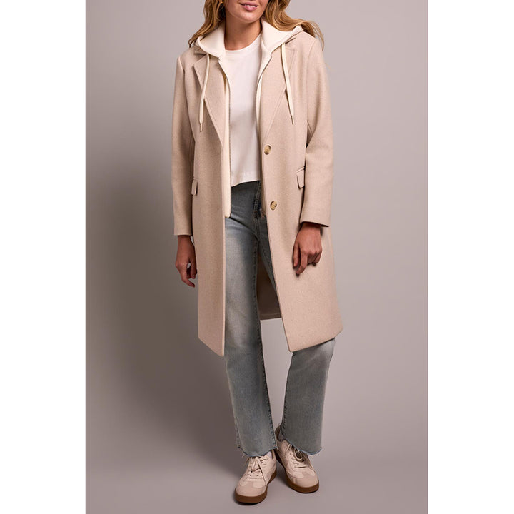 Trench-coat tribal avec capuche façon sweat