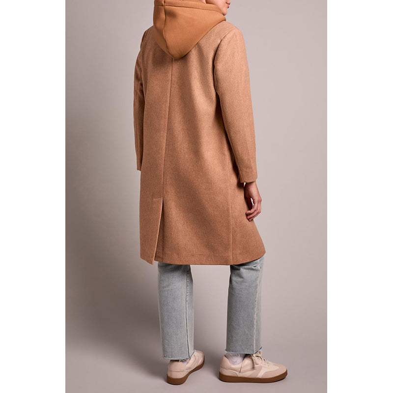Trench-coat tribal avec capuche façon sweat