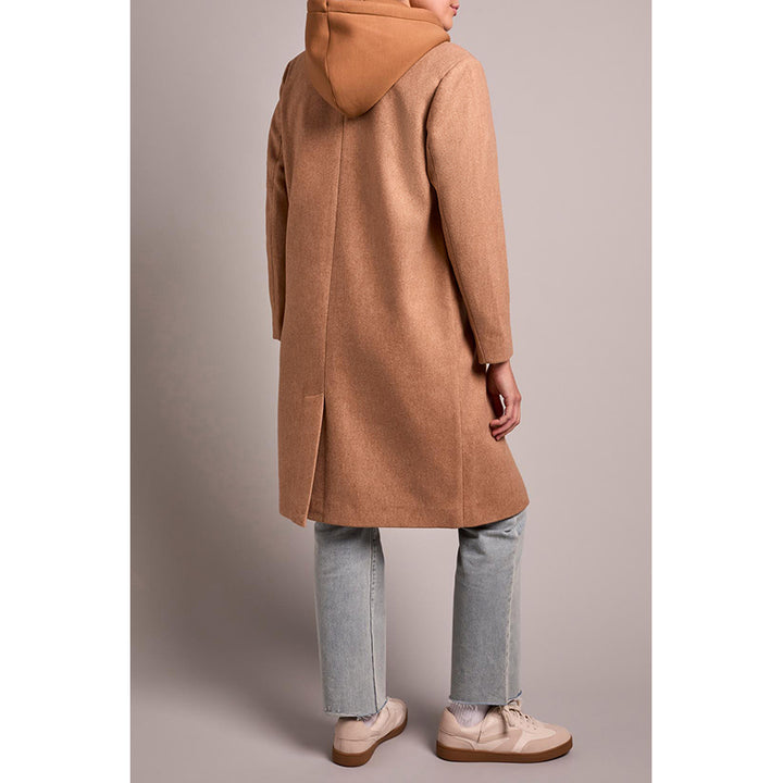Trench-coat tribal avec capuche façon sweat