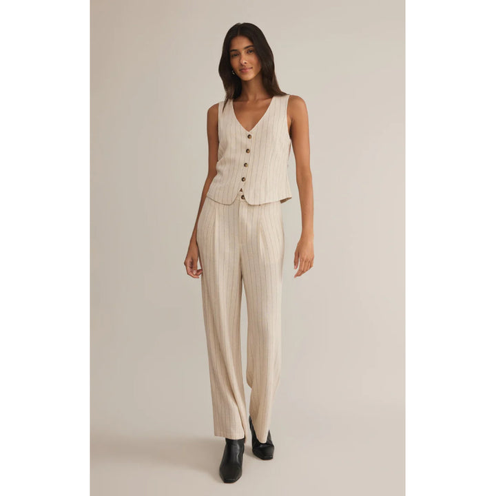 Z Supply Belfort Pinstripe Linen Vest