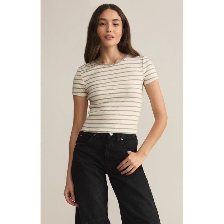 Z Supply Saxton Striped Rib Tee